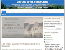 Tablet Screenshot of groundlevel-consulting.com